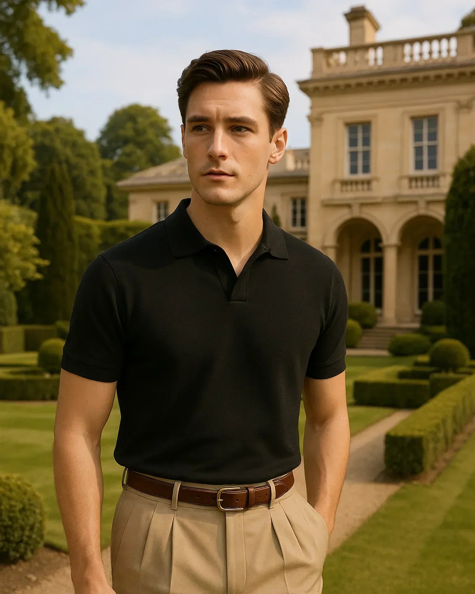 Camisa polo Adriano - negra