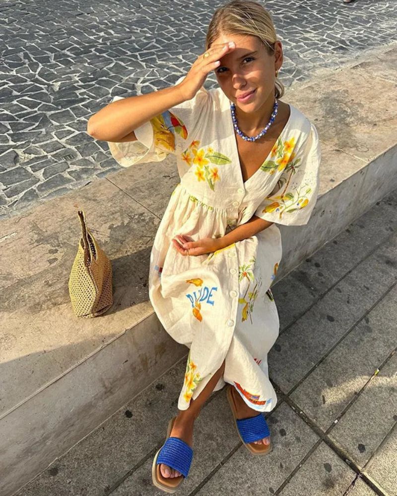 ANNI – Vestidos de lino estampados