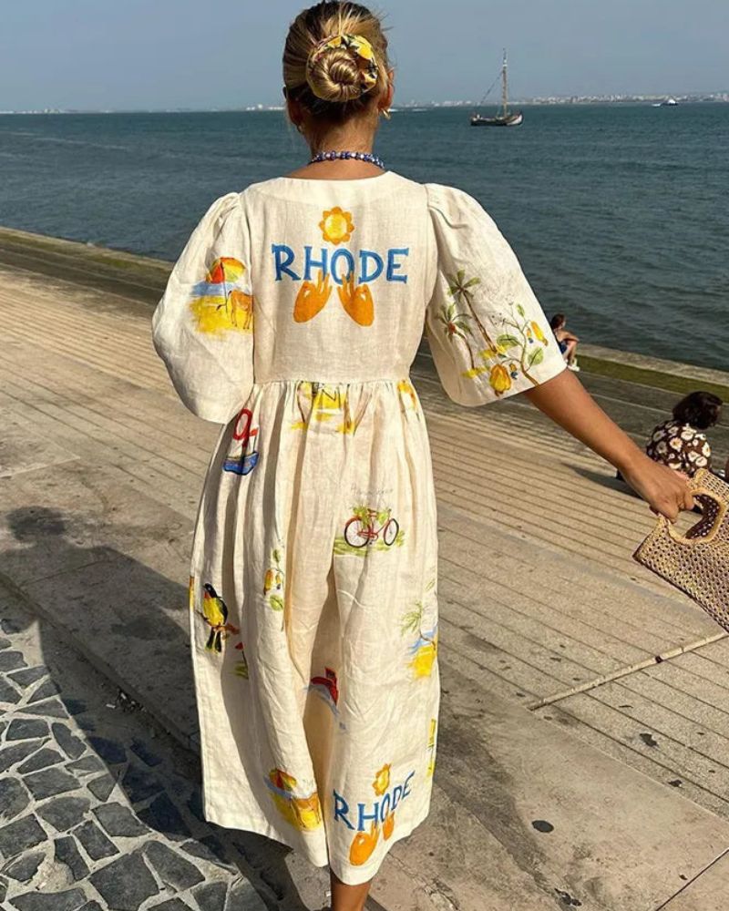 ANNI – Vestidos de lino estampados