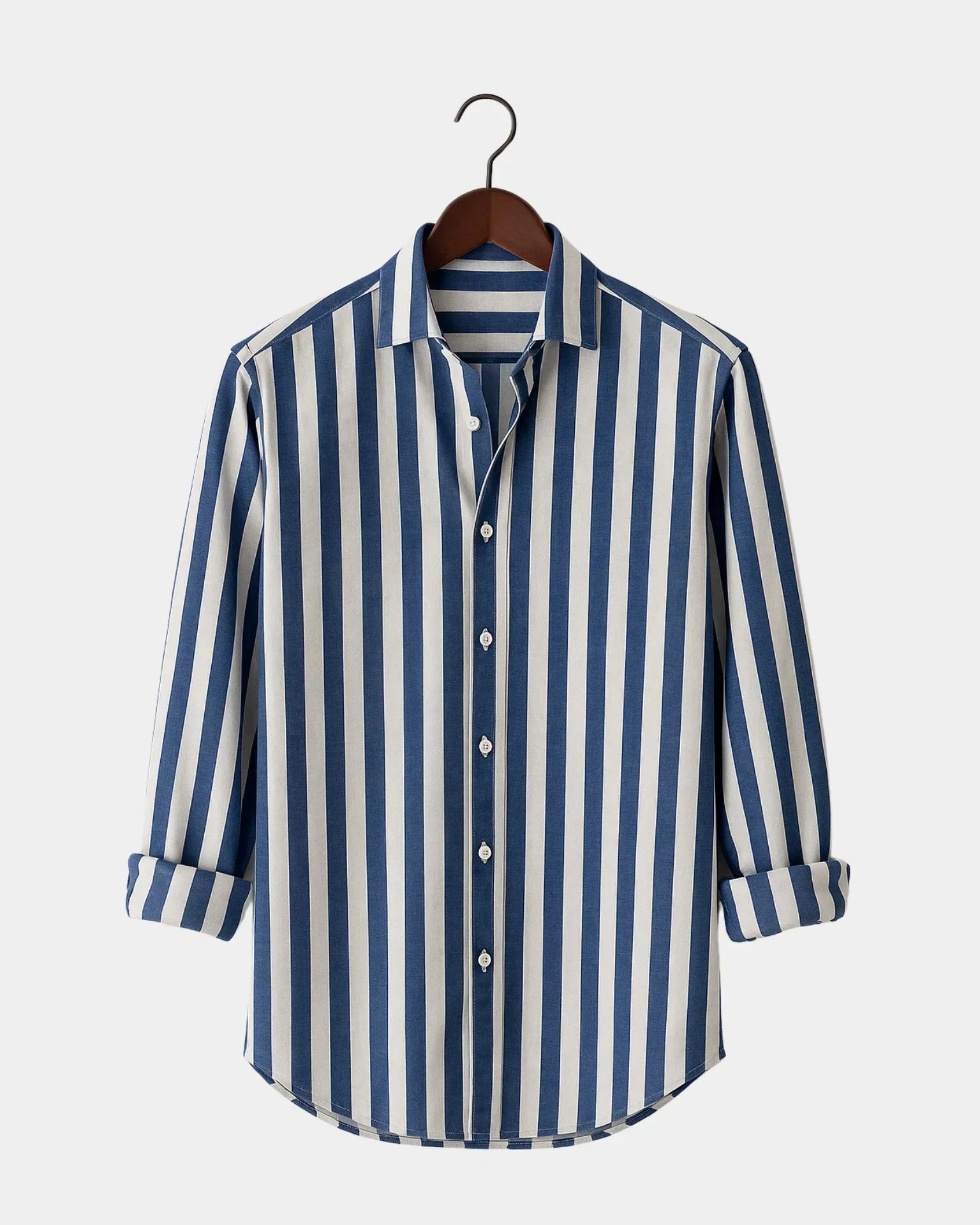 Giovanni - camisas de lino azul y blanco