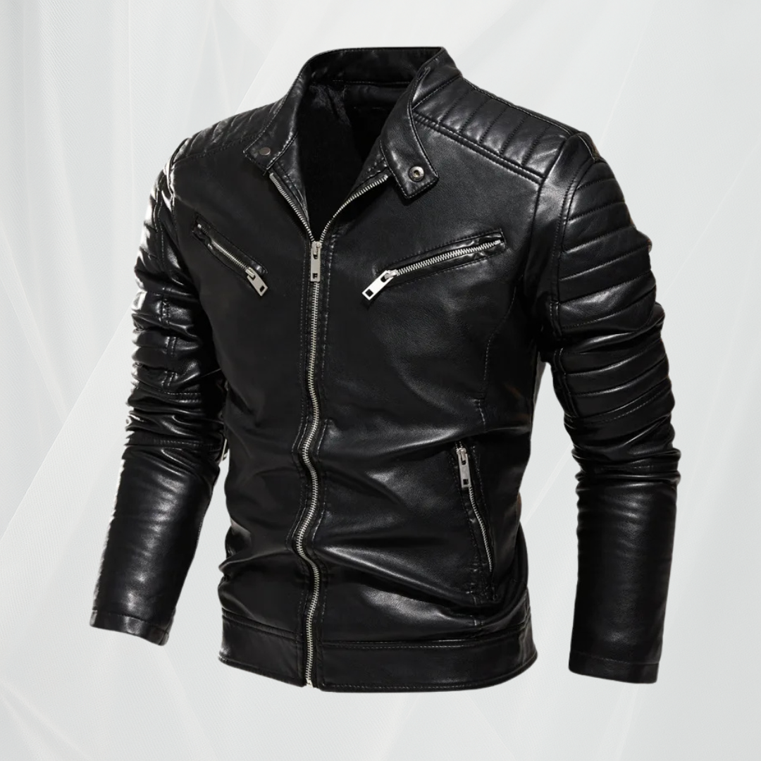 Chaqueta de motociclista resistente (con cuello)