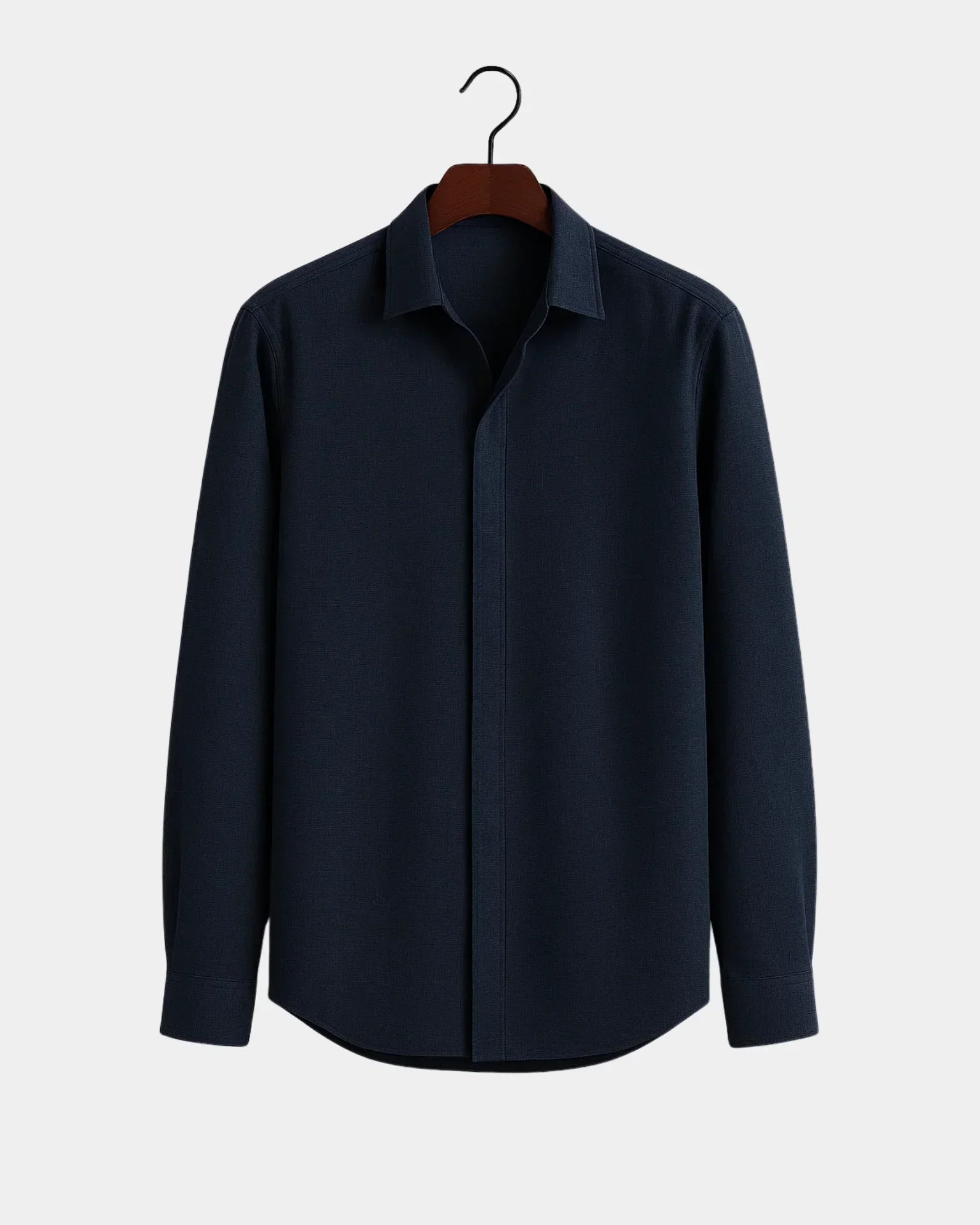 Marco - Camisa de lino azul oscuro