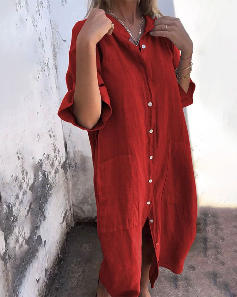 Melanie | Vestido de camisa de estilo casual Ibiza