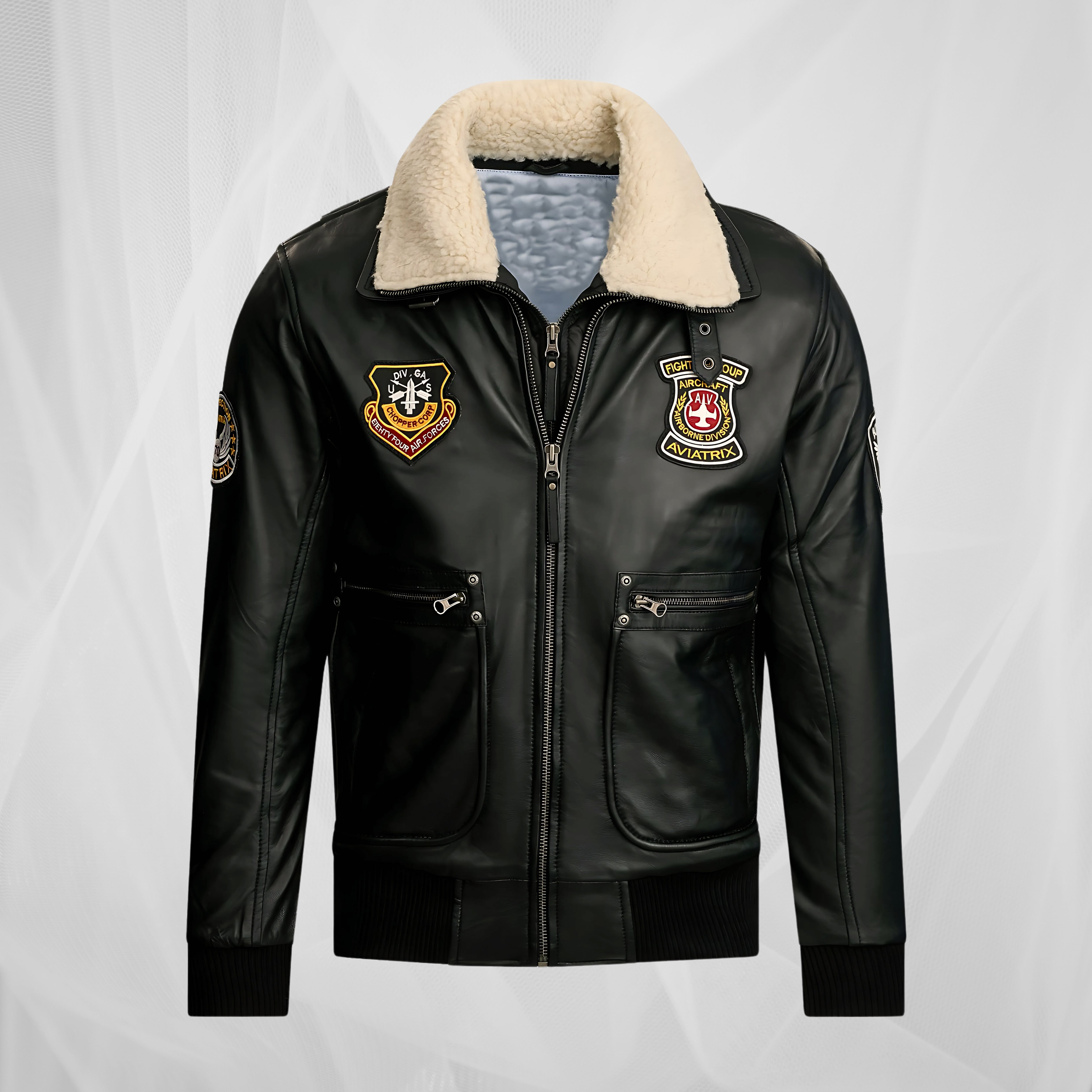 Chaqueta de cuero clásica, estilo refinado