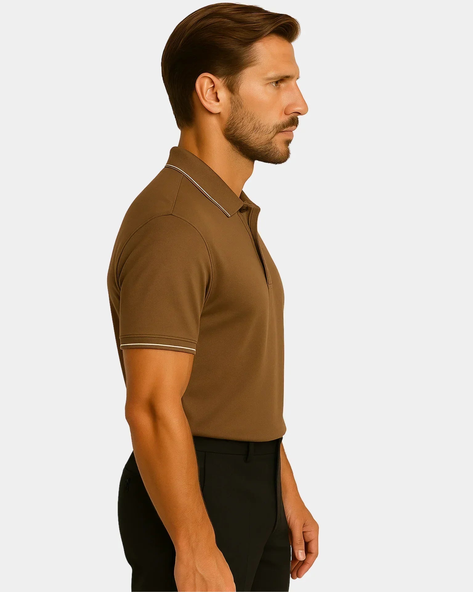 Camisa polo Silvio - marrón