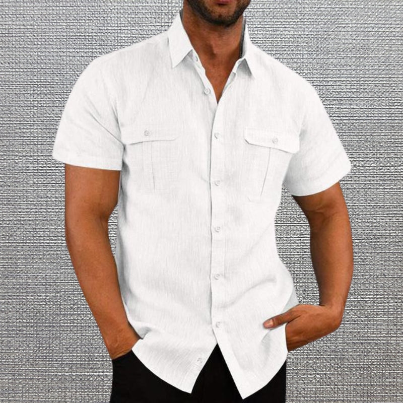 Darius - Camisetas de manga corta con dos bolsillos en el pecho