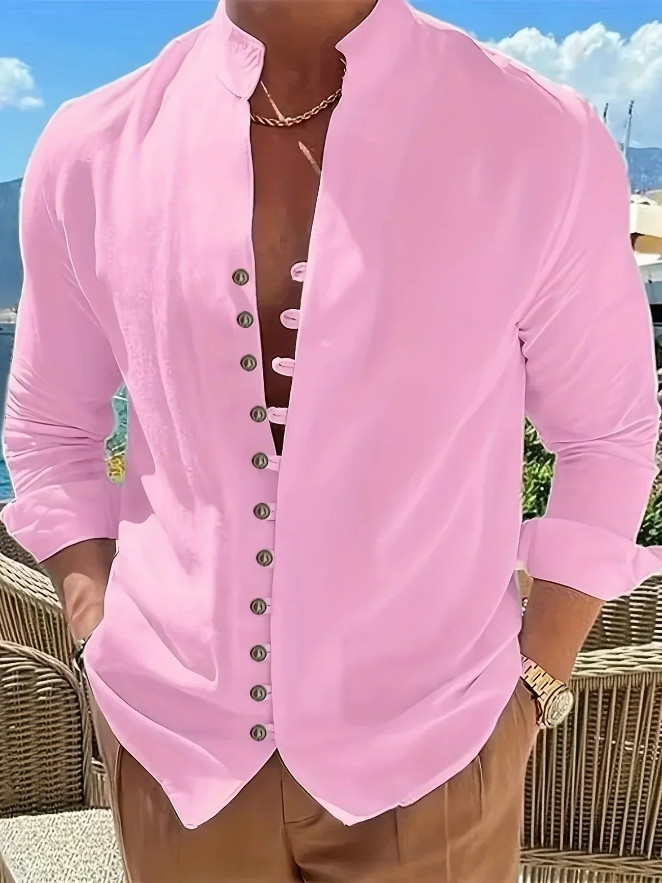 Shayne - Camiseta de algodón ligera de manga larga