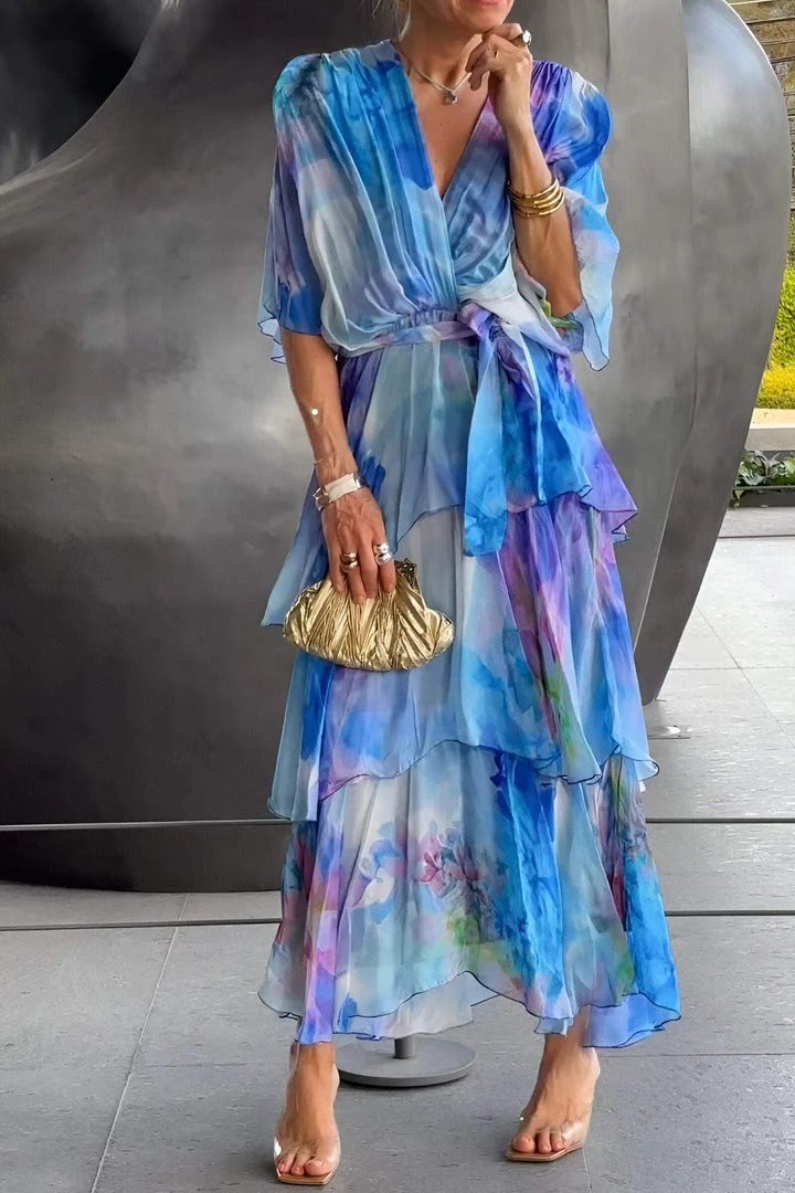 Jade | Elegante vestido bohemio maxi